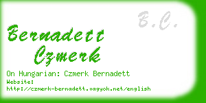 bernadett czmerk business card